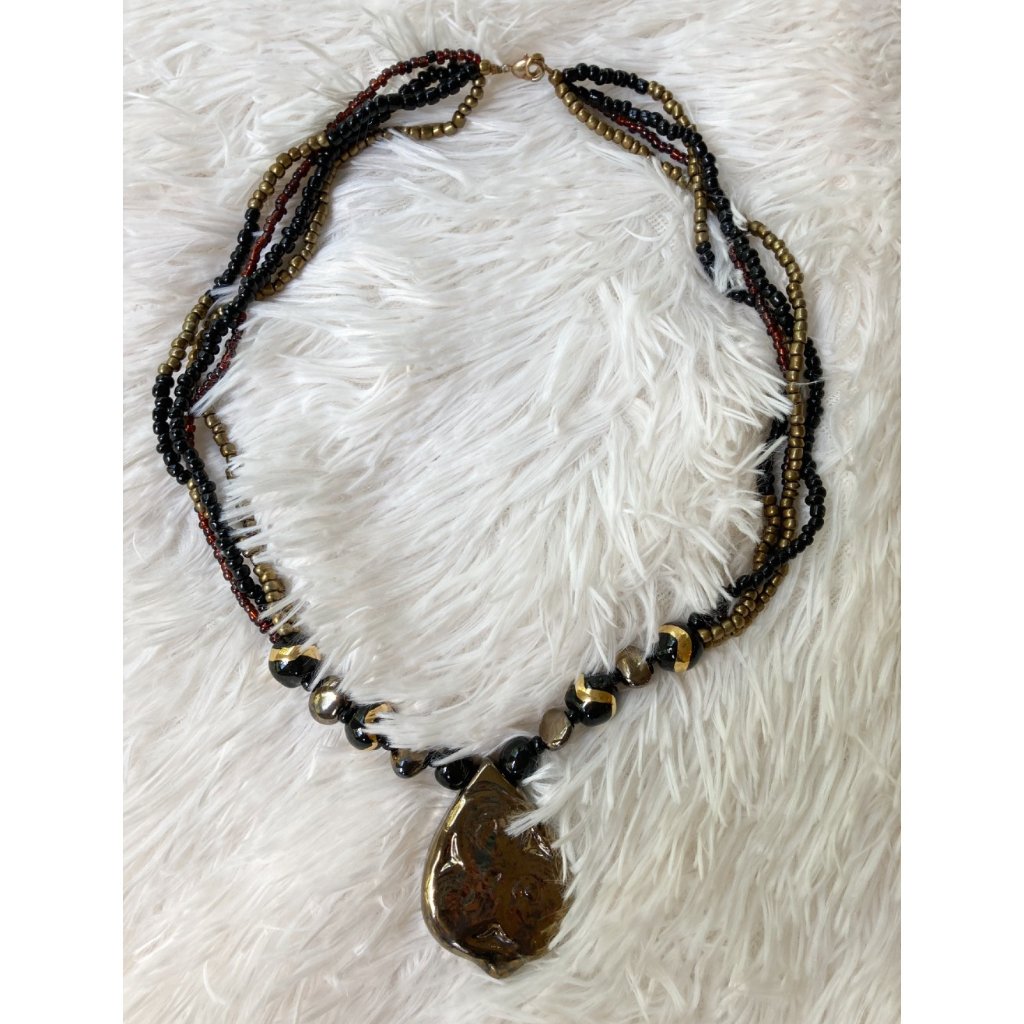 Kazuri Beads One Of A Kind Pendant Bead Necklace